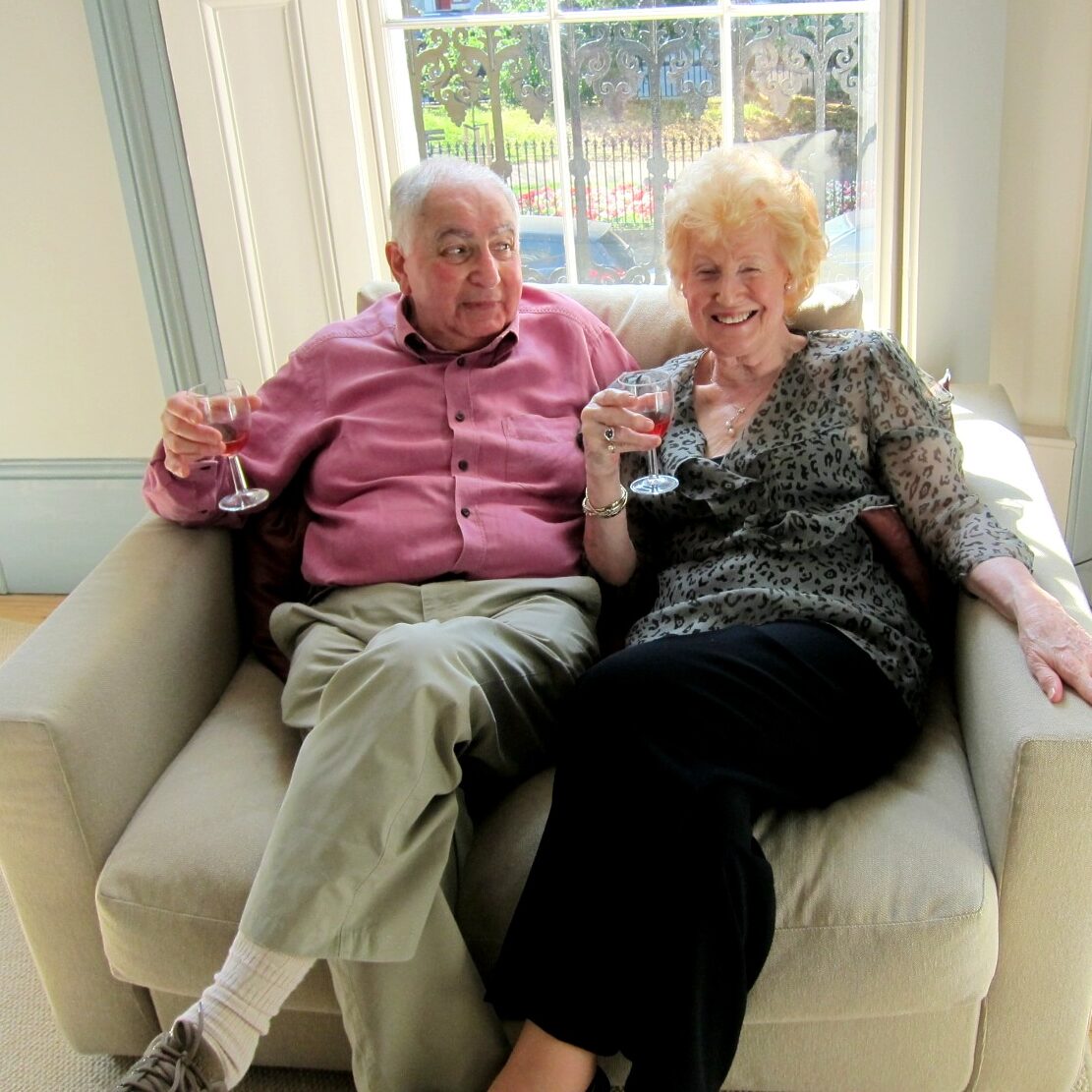 Bibi and Taid laughing