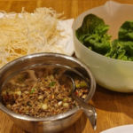 chilli beef, crispy noodle and lettuce wraps