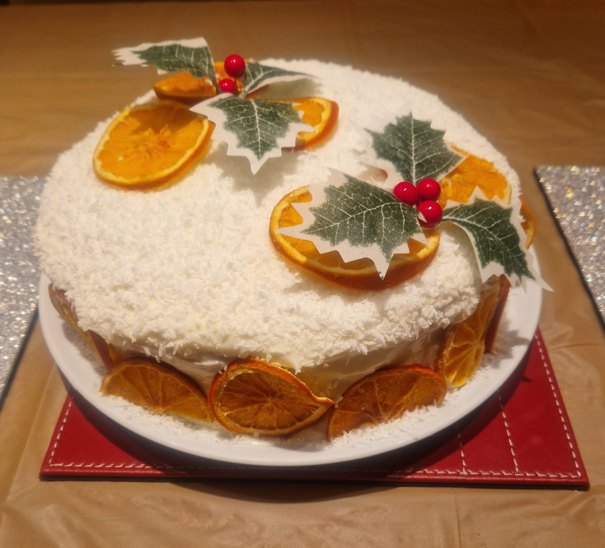 Orange snowball cake