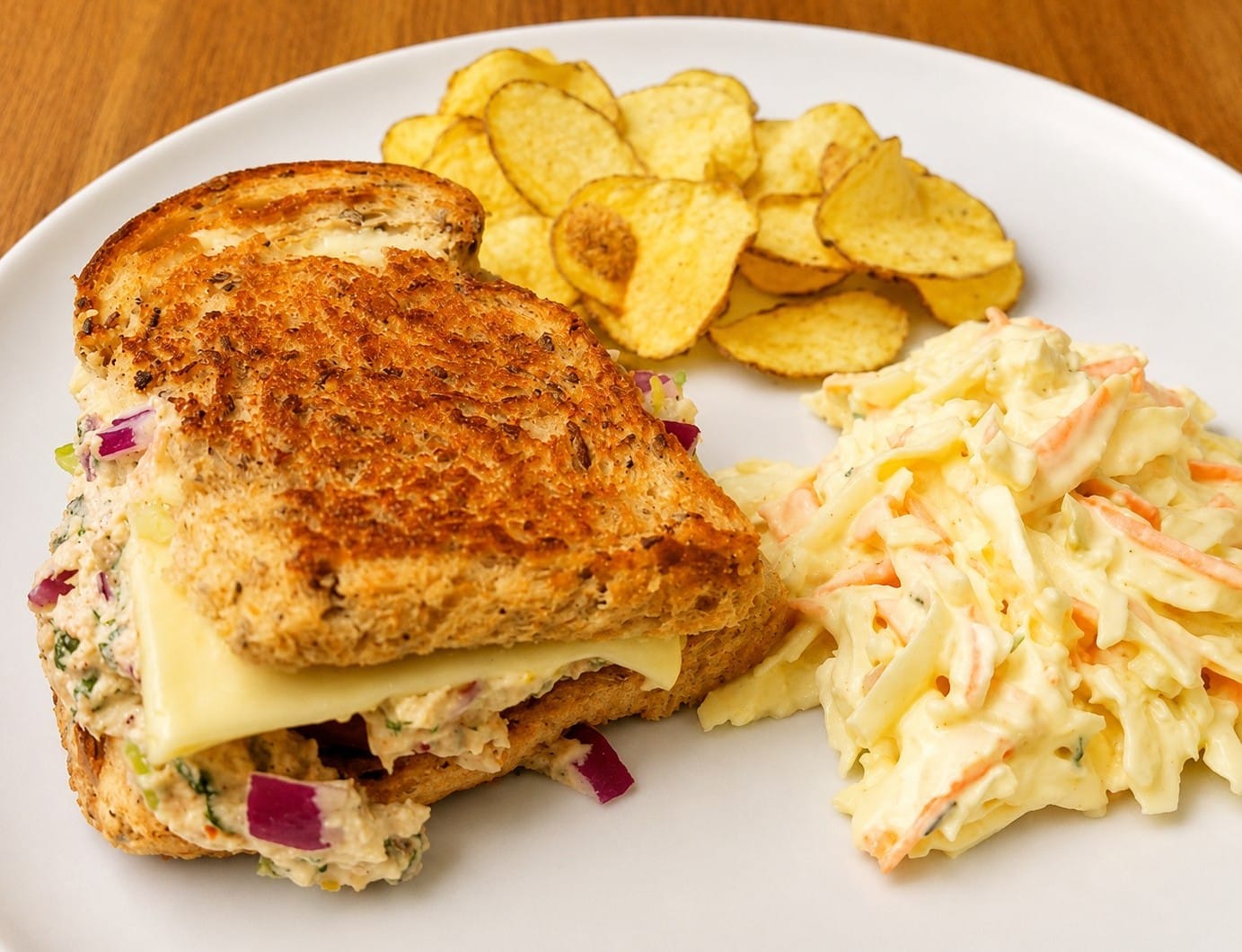 Best tuna melt sandwich close up