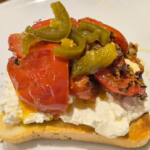 tomato, cottage cheese & jalapeno toast