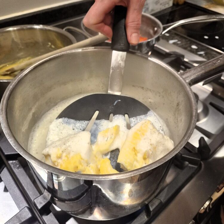 poached smoked haddock