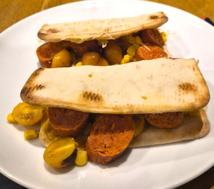 sausage flatbreads